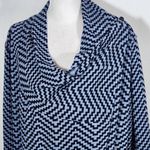 The Limited  Blue and Navy Chevron Convertible Cardigan Size XL Blue Cardigan Photo 3