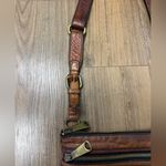 Fossil Vintage  Western Brown Cowhide Leather Crossbody Bag Purse Festival Hippie Photo 5