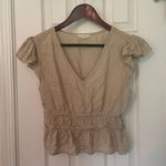 Buckle Sim&Sam Tan Ruffle Blouse Photo 1