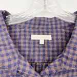 Ann Mashburn  Anaya Popover Dress in Brown Navy Gingham Linen Size Large Photo 9