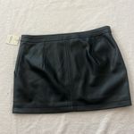 Free People Black Leather Mini Skirt Size 4 Photo 5