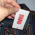 Solid & Striped NWT  Oxford Tunic Blackout Rainbow Pinstripe 100% Cotton Shirt Photo 5