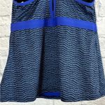 L. L. Bean Womens Blue Line Dot Tankini Top Racerback UPF 50 Size 10 Photo 5