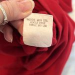 Carol Little sport szL red LS sweatshirt dress pockets buttons at bottom EUC Size L Photo 6