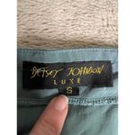 Betsey Johnson  Women's Green Ruffle Button-Up Dress/Top Size S Photo 3