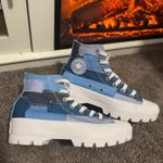 Converse Womens  Chuck Taylor All Star Hi Lugged Sneaker Denim Patchwork Photo 1