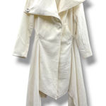 Akira  Asymmetrical Coat Sz S/M Off White Draped Collar Longline Statement Layer Photo 0