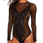 Lavish Lice Lavish Alice Bodysuit Women Small Black Lace Sheer Lingerie Babydoll Sexy Gothic Photo 0