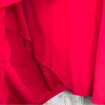 Taylor Woman 14W Crewneck 3/4 Sleeve Red Sheath Ruched Cinched Faux Wrap Dress Photo 6