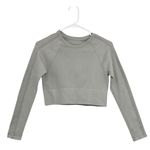 Aerie OFFLINE by Big Chill Seamless Long Sleeve T-Shirt Stone Gray Medium Photo 1