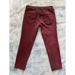Free People  Burgundy Cropped Skinny Ankle Jeans Size W 28 Photo 1