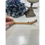 Like new! Black faux Leather Bracelet with‎ Gold Photo 2