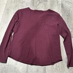 Victoria's Secret Pink Maroon Ribbed Log Sleeve Top Shirt medium purple womens Photo 2