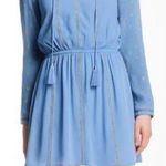 Revolve  The Jetset Diaries Blue Embroidered Long Sleeve Dress Size Small Photo 0