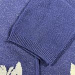 J. Peterman Navy Blue Floral Open Wrap Cardigan Sweater 100% Merino Wool Size L Size L Photo 8