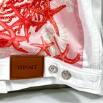 Versace  Barocco Sea Oversize Denim Jacket White 42 IT La Vacanza 2024 Medusa NWT Photo 11
