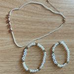 Gold and Pearl 'MAMA' Necklace White Photo 0
