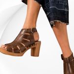 Dansko Demetra Heeled Open Toe Leather Sandal W's Sz 41 Brown Western City Chic Photo 0