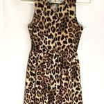 Everly  Cheetah Print Brown Sleeveless Mini Dress Photo 0