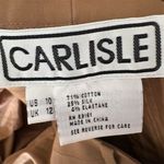 Carlisle Women's Tan Silk Blend Chino Bermuda Shorts Size 10 Casual Summer Brown Photo 4