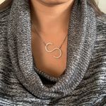 Statement Name Initial “S” Pendant Silver Photo 3