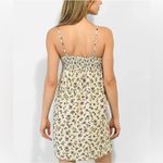 Vans Daly Floral Tan Tank Dress Size XXS Smocked Back Adjustable Spaghetti Strap Photo 2