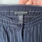 Eileen Fisher  Navy Pinstripe Wide Leg Dress Pants Size Women's Large Photo 8