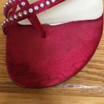 Michaelangelo  6.5 red strappy rhinestone sandals Photo 15