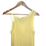 John Elliott Cotton Ribbed Asymmetrical Yellow/Pollen Tank Dress Size 3/Large NW Yellow Photo 6