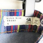 Bullhead Denim Co . High Rise Short Light Wash Denim Distressed Tribal Print Sz 9 Photo 6