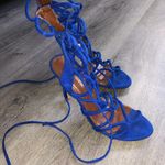 Shoe Republic LA Royal Blue Lace Up Heels  Photo 2
