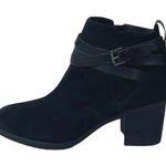 Sam Edelman Hannah Black Suede Leather Strap Almond Toe Chelsea Ankle Boots 8.5 Photo 0