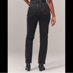 Abercrombie & Fitch  The Dad High Rise Curve Love Black Wash Denim Jeans Size 10S Photo 1