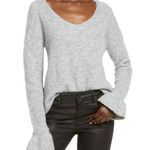 VERO MODA New Ruffle Cuff Sweater Long Sleeve V-Neck Pullover Black Photo 16
