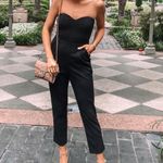 EXPRESS Black Strapless Jumpsuit Photo 0