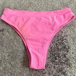SheIn Women’s Hot Pink High Cut High Waist Pink Bikini Swim Bottom Sz M Photo 0