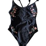 Topshop  Floral Frill Embroidered One-Piece
Swimsuit Sz 2 Photo 4