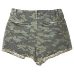 Free People NWT ARMY CAMO SHORTS SZ 27CRVY BUTTON FLY HIGH WAISTED RAW HEM Photo 2