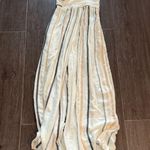 Free People  Cream and Black Striped Jumpsuit Photo 7