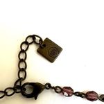 NW Signed Star Enamel abalone Pendant Necklace Maroon Rhinestones Purple Photo 6