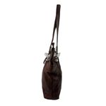 *New Oak Leathers Handbag Purse Brown Weaved Leather Satchel Shoulder Bag Photo 3