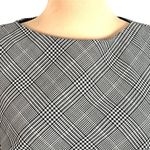 Lafayette 148 New York Delia Houndstooth Glen Plaid Sheath Dress 6 Black White Photo 3