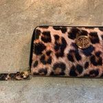 DASEIN Leopard print Ladies Wristlet Wallet PU Leather Zipped Around. NWOT Brown Photo 0