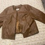 Pamela McCoy Brown Leather Jacket  Photo 0