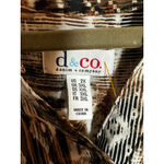 Denim & Co. d&co. Brown & White Abstract Blouse 2X Photo 3