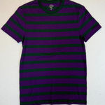 J.Crew  Striped T-Shirt Women's XS Purple & Green Short Sleeve Casual Top Photo 0