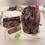 Vera Bradley Trio Paisley Tote bag, Cosmetic Bag, and Sunglasses Case/Holder NEW Photo 1