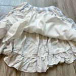 Princess Polly  Salt Water Ruffle Mini Skirt White Blue Striped Size 0 Photo 3