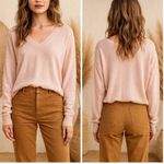 Zadig & Voltaire Brumy V-Neck Cashmere Sweater in Light Pink Photo 1