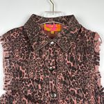 English Rose  Women's Pink & Black Animal Print Sleeveless Vest Size M/L NWOT Photo 3
